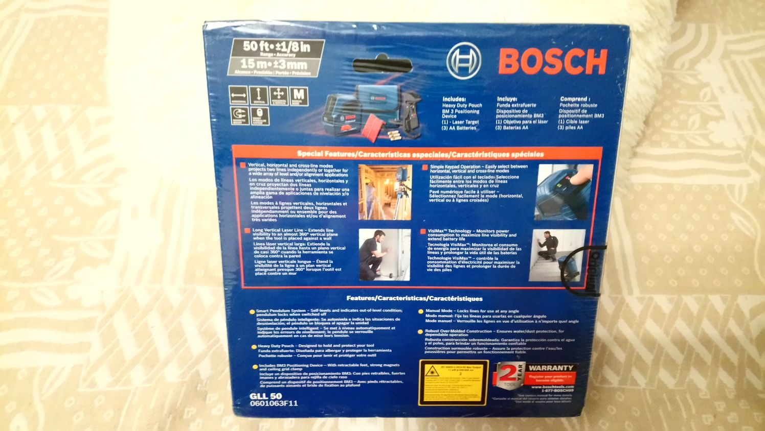 Лазерный уровень нивелир BOSCH GLL50 professional