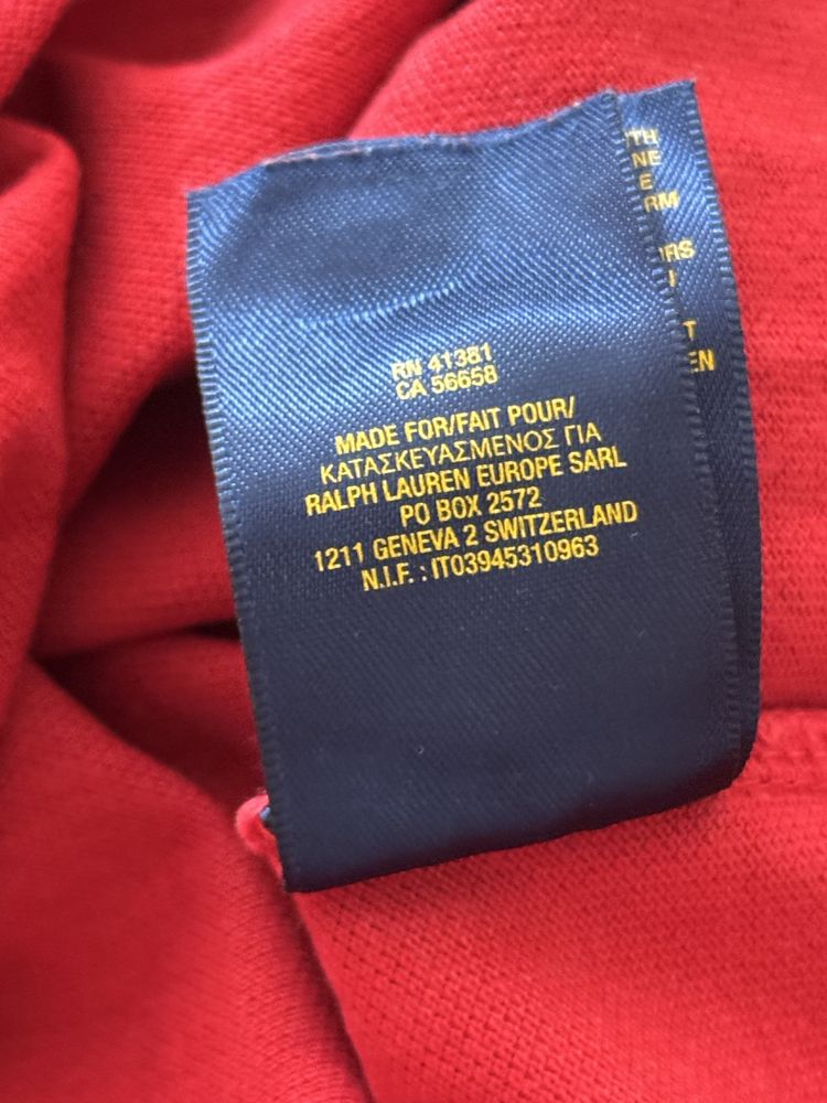 Koszulka Polo Ralph Lauren S czerwona elegancka logowana damska