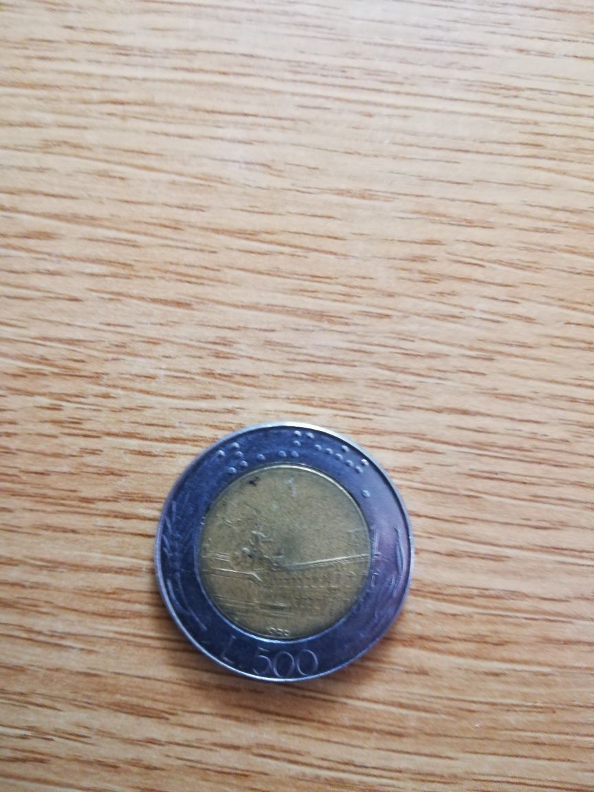 Moeda 500 liras italianas 1980