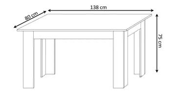 Conjunto de Mesa de Jantar + 6 Cadeiras Pretas (Novo)