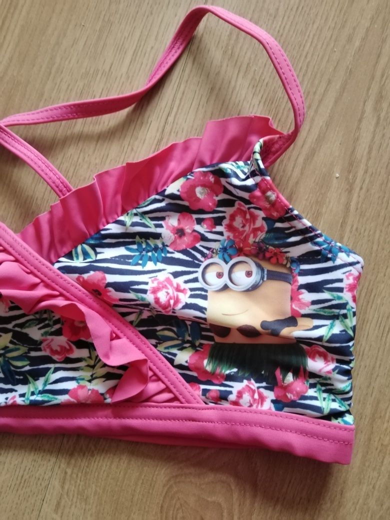 Góra stroju kąpielowego minionki 8 lat bez  majtek basen plaża