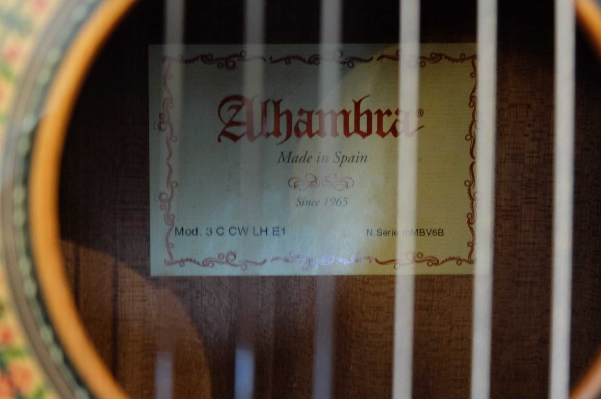 LEFT-HANDED Alhambra 3C-CW Classical Guitar with Fishman Electronics