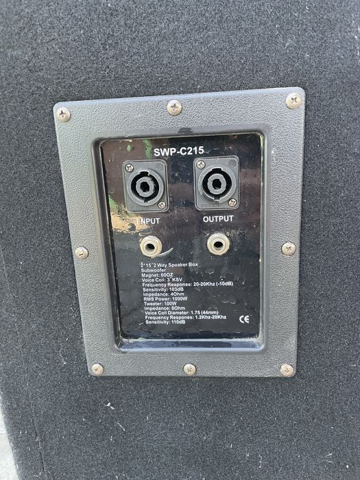 Колонки (пассивная акустическая система BIG SWP-C215). 2 шт.