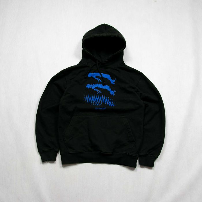 Admor print cropped hoodie bluza z kapturem S damska