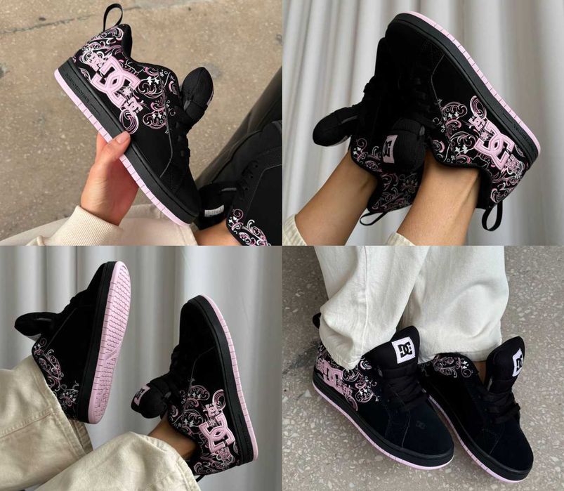 Женские кроссовки DC Court Graffik Black Pink Sabbath 36-40 Новинка!