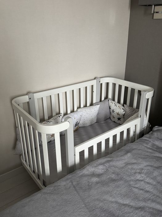 Ліжко дитяче Верес ЛД 5" Moнако біло-сірий