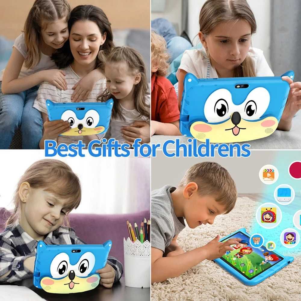 Tablet dla dziecka 7 cali 4GB 64GB Android 13 nauka i zabawa