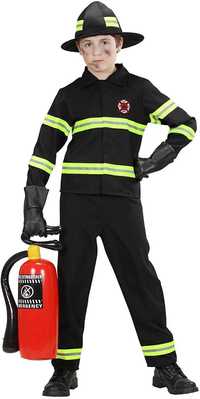 kostium dziecięcy strażak, koszula spodnie i czapka, 140 WIDMANN 76576