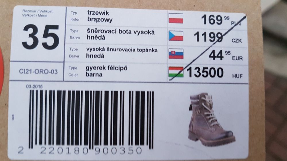 Kozaki skórzane z futerkiem r.35, dł. wkładki 23 cm