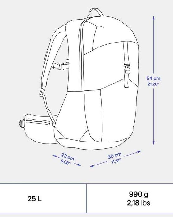 Mochila QUECHUA de caminhada na montanha - MH500 25L como nova