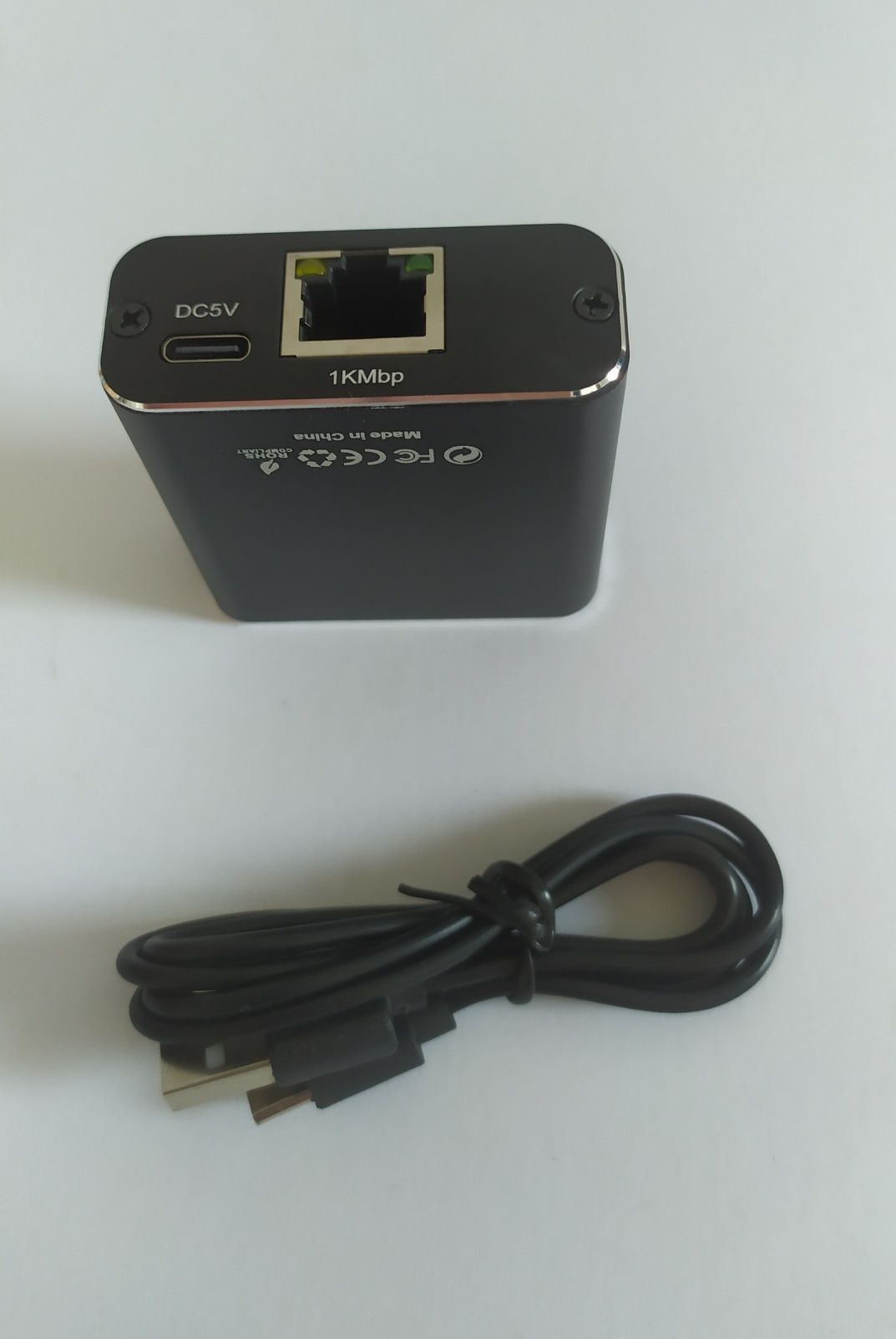 Adapter Rozdzielacz mini Switch splitter LAN Ethernet RJ45 2xRJ45 1 GB