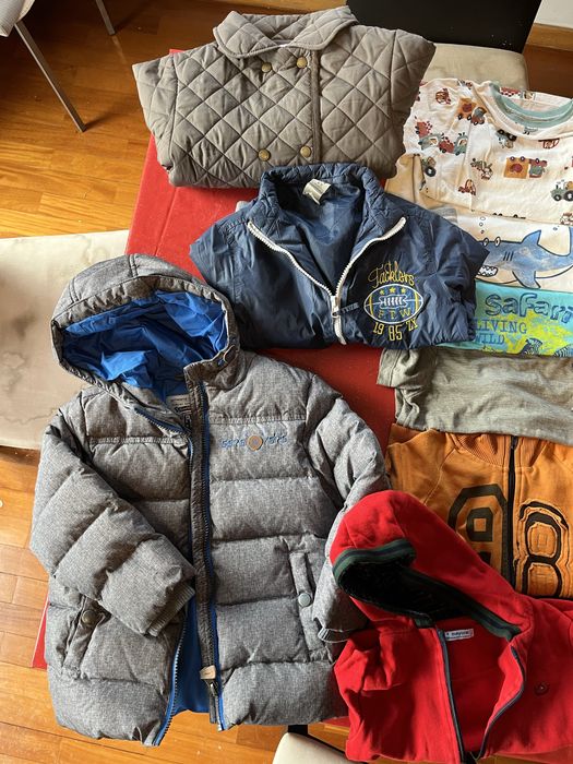 Lote Conjunto 25 peças Roupa Criança 3-4 anos c casaco quente invern