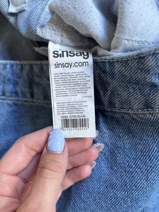 Jeansy wide leg cargo