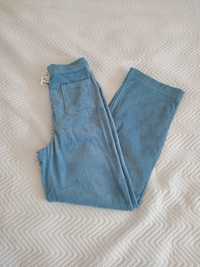 Jasnoniebieskie spodnie sztruksowe dzwony w stylu vintage Pimkie roz S
