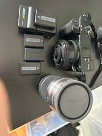 Câmara Sony α6300 com lente Objetiva SONY 55-210MM