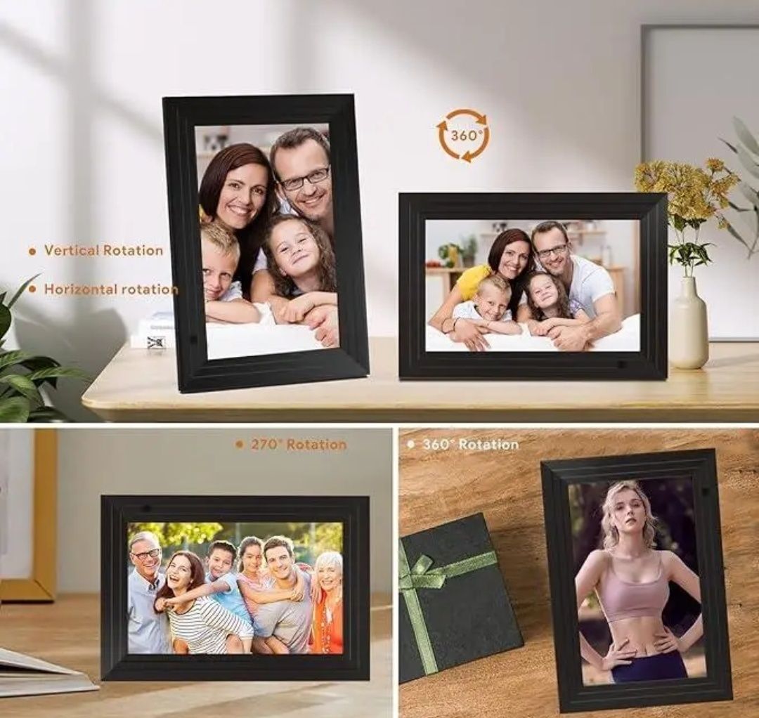 Цифрова фоторамка YUUTY 10,1 дюйми IPS 1280x800 з пультом управління м
