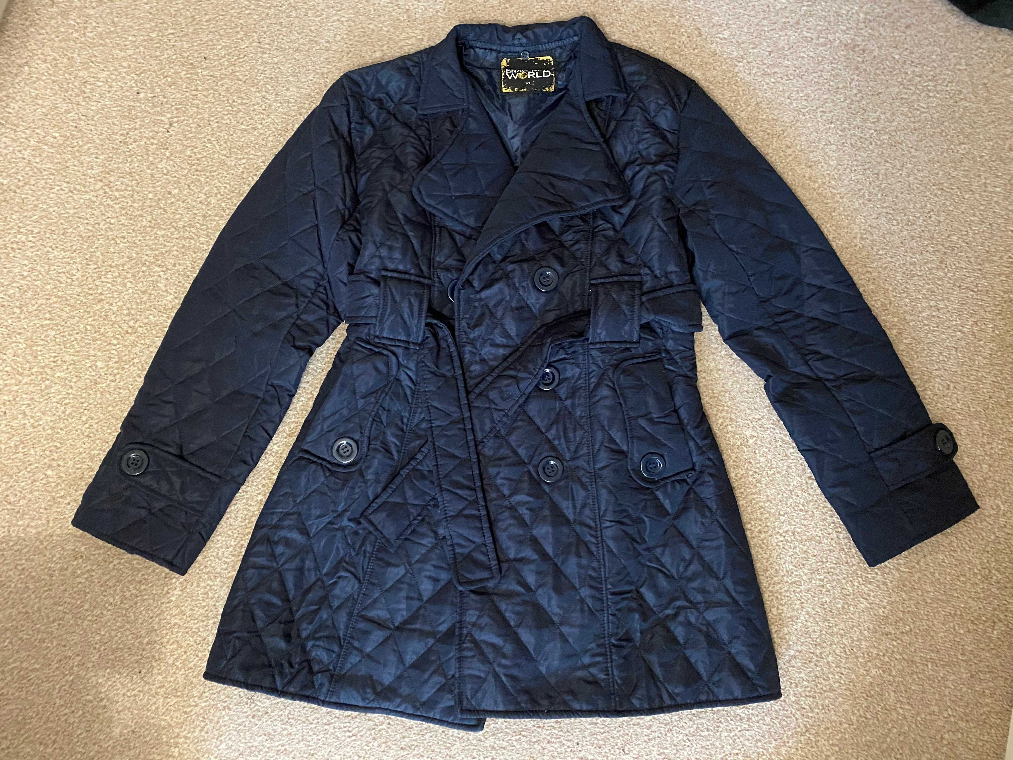 Демісезоннє весняне пальто / куртка стьобане синє M-XL