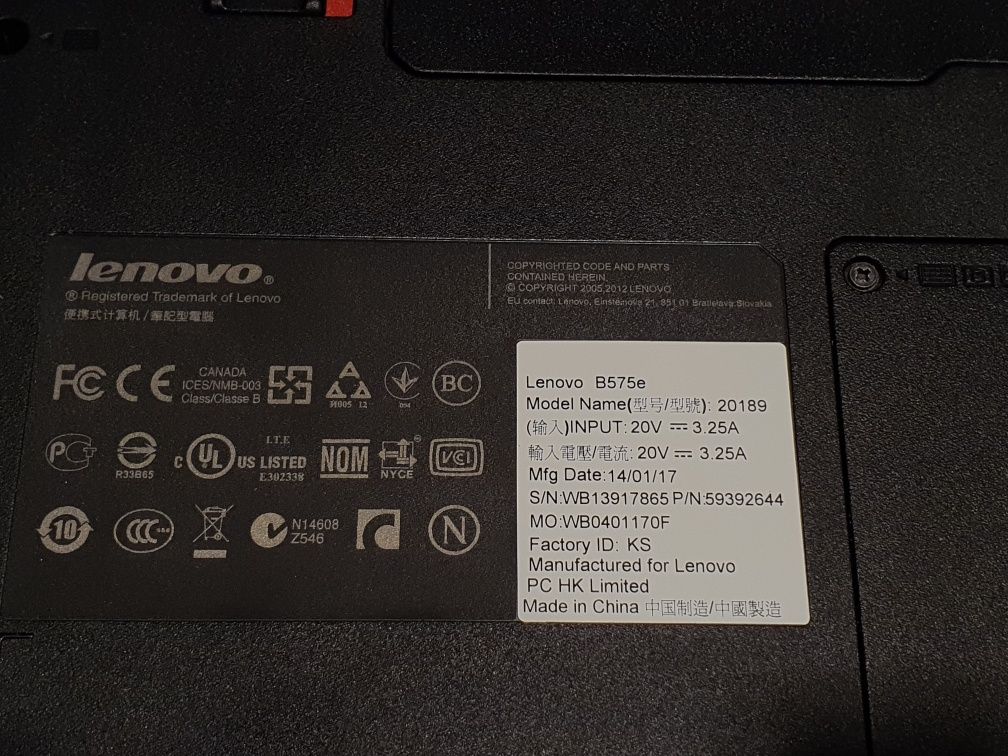 Lenovo B575e . 4GB DDR3 . 500GB Dysk twardy