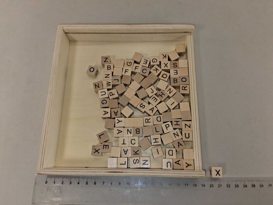 N172 Playtive Drewniana Gra Edukacyjna ABC Alfabet Klocki 101 Element.