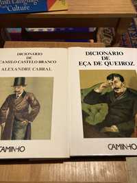 Dicionario de Eça de Queiroz e dicionario de Camilo Castelo Branco
