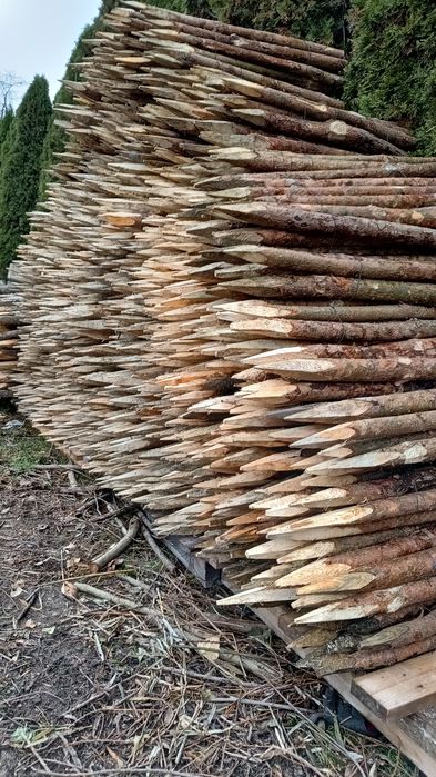 Kołki ,słupki ogrodzeniowe drewniane sosna,dąb