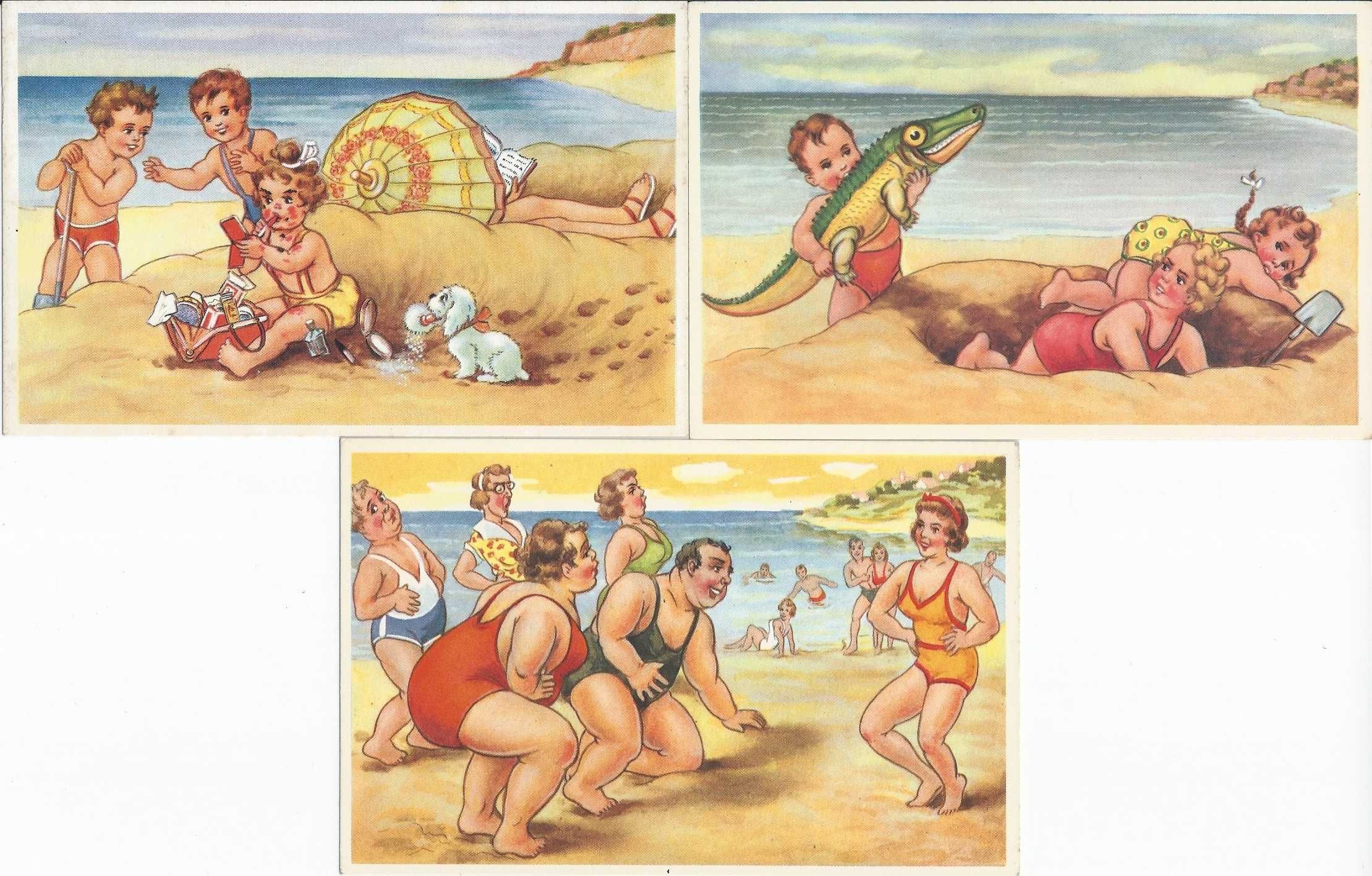 Postais Anos 60 - Crianças a Brincar na Praia