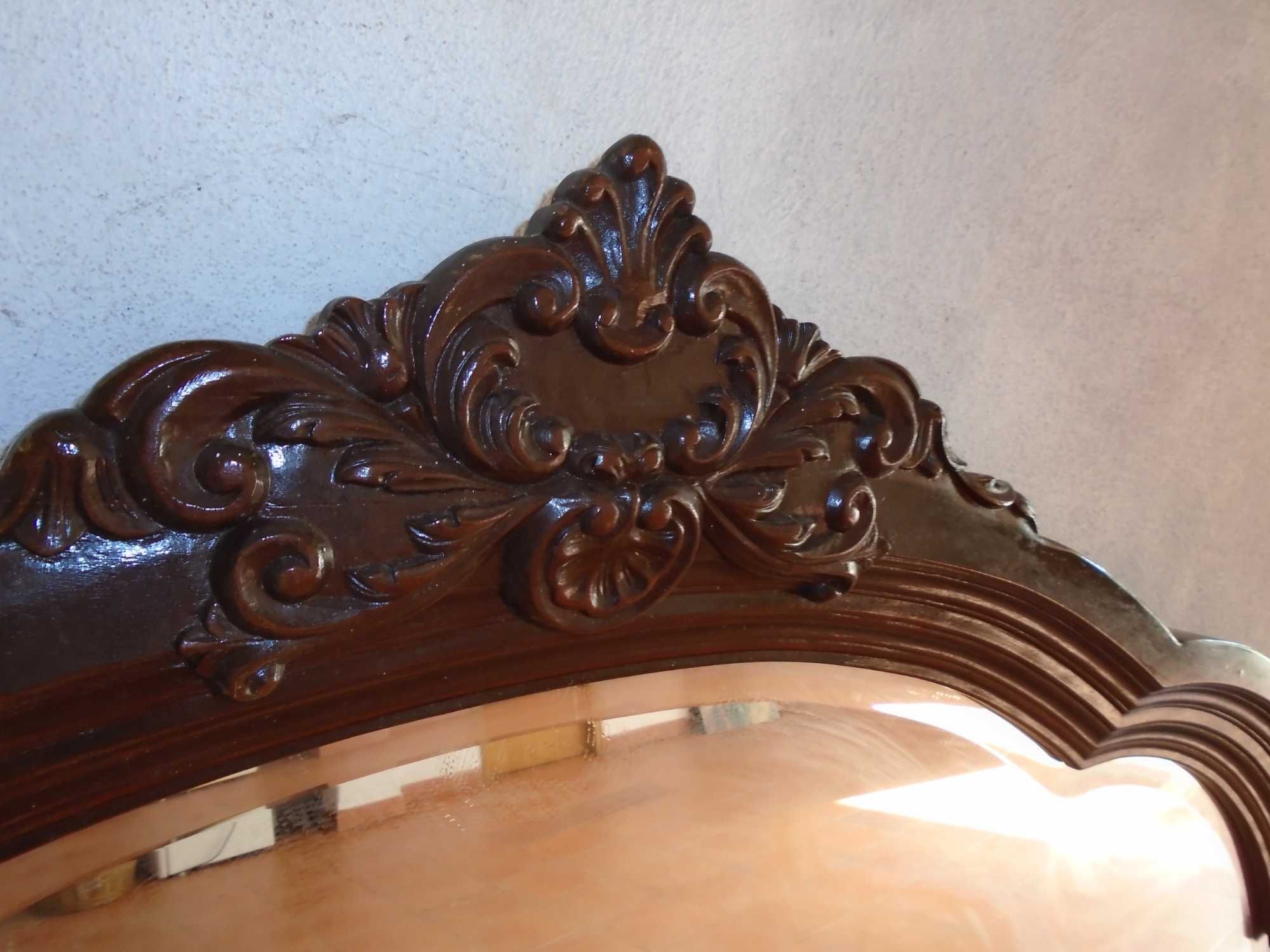 Para decoração Espelho em madeira, dimensão grande. Vidro lapidado
