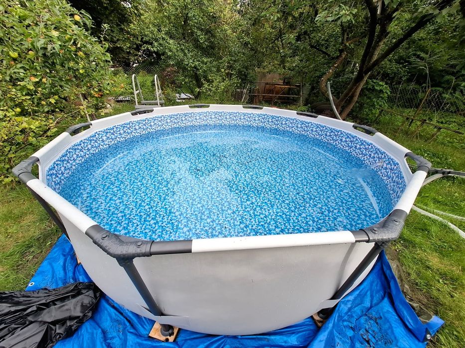 Nowy Basen Ogrodowy Stelażowy Okrągly Steel Pro 305x76 cm Bestway