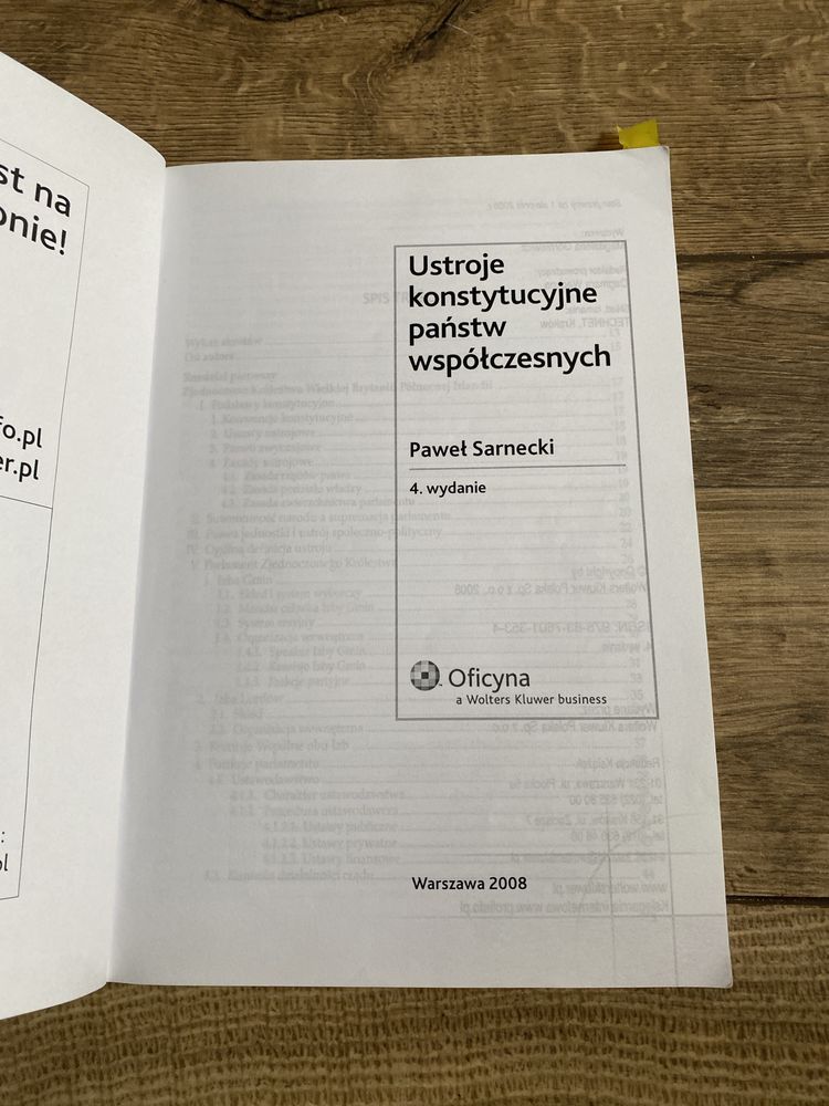 Ustroje konstytucyjne państw współczesnych Sarnecki