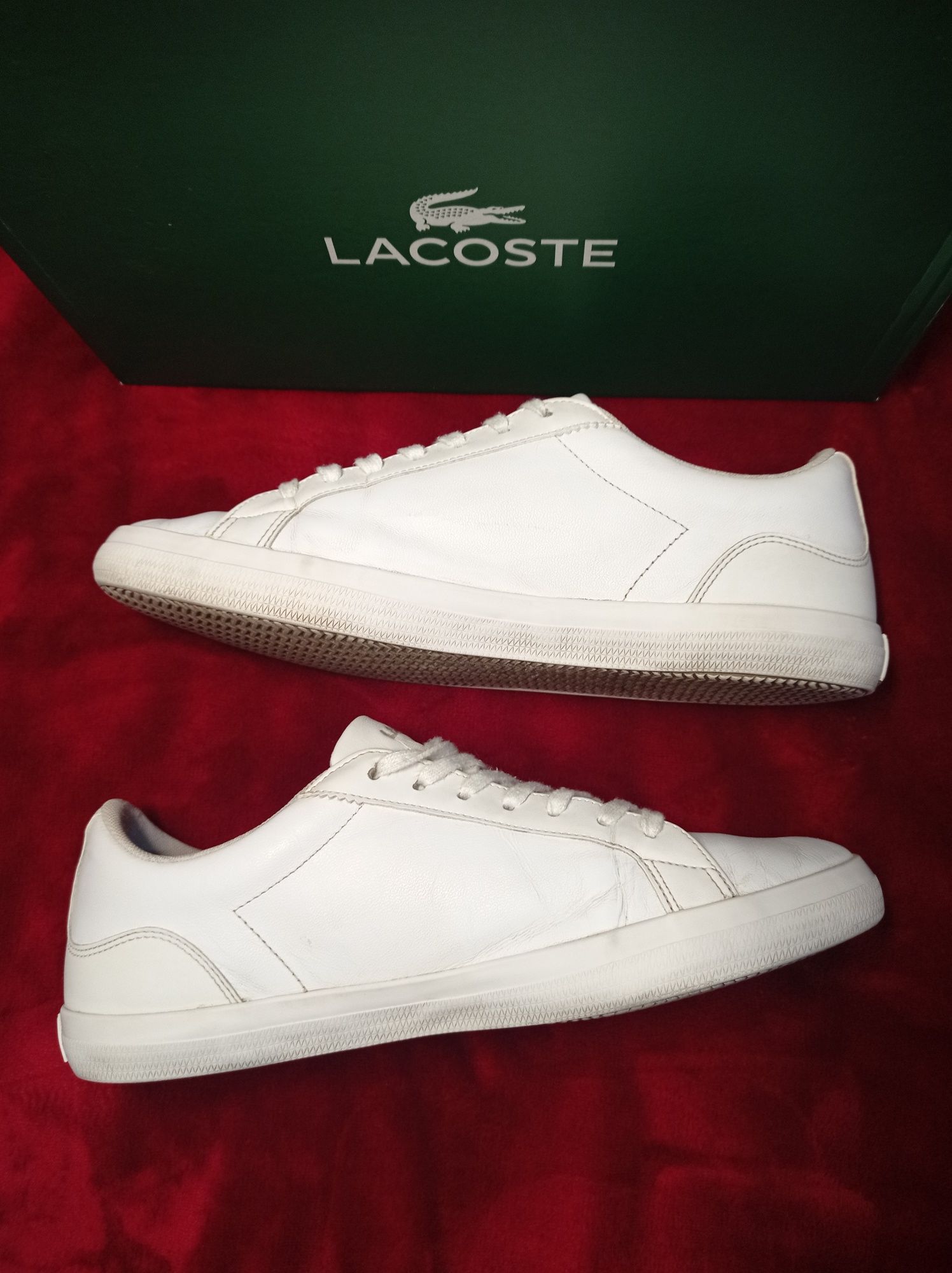 Buty Lacoste Lerond rozmiar 42 ,5 wkładka 27 cm białe buty skóra 43