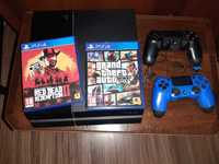 PlayStation 4 (PS4)+ GTA V (GTA 5)+ Red Dead Redemption 2 + 2 Comandos