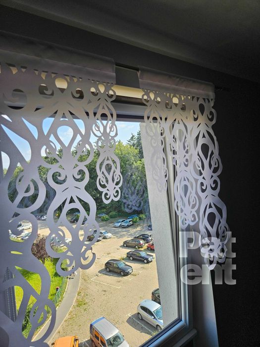 Firana panele ekranowe 60x100 cm żakardowe 2 sztuki na okno białe