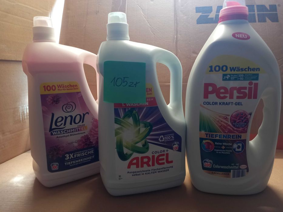 Proszek, płyn do prania Persil, Ariel, Lenor