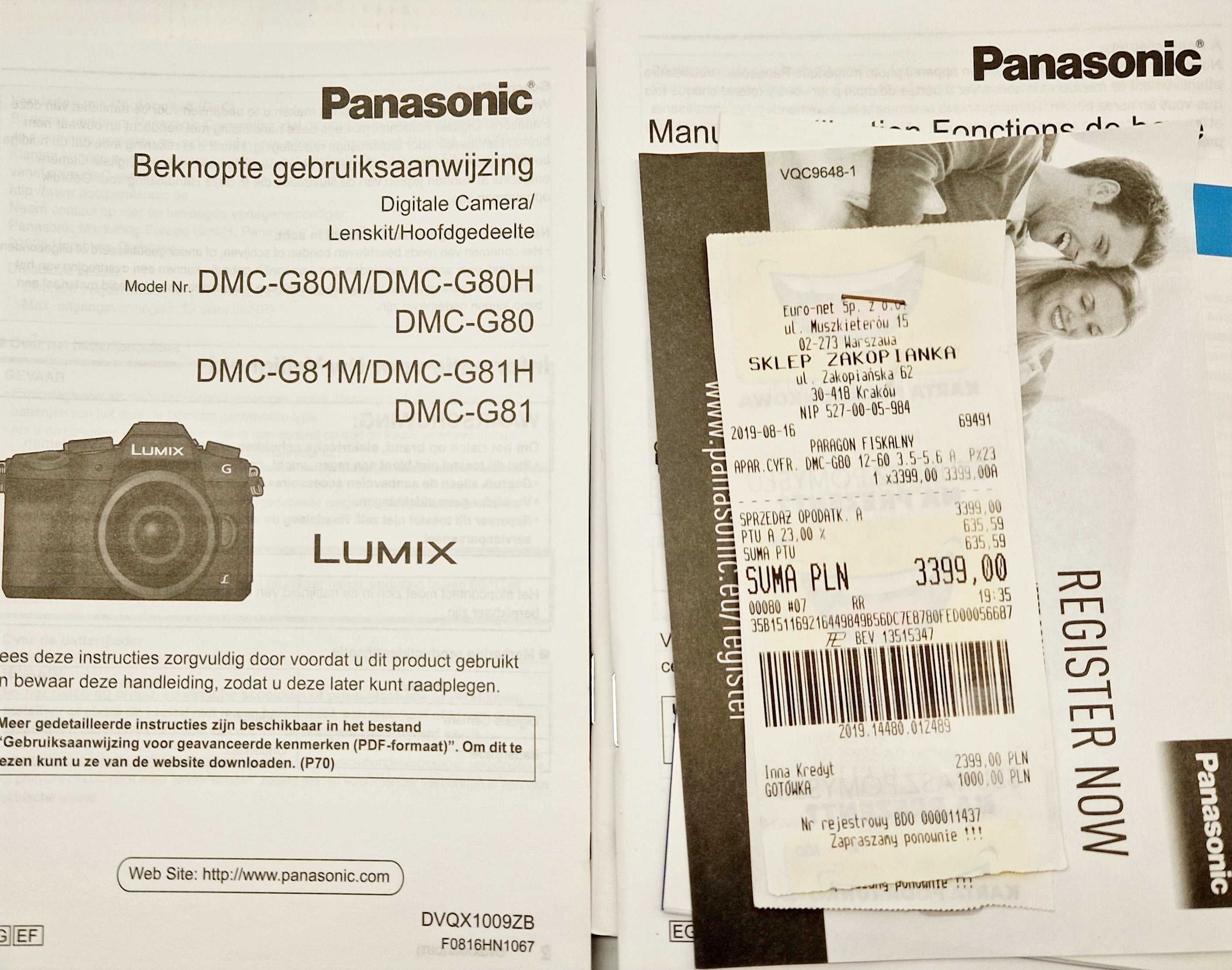 Aparat fotograficzny Panasonic Lumix G, DMC-G80M, Komis Jasło Czackieg