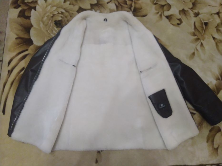 Куртка чоловіча зимова кожана Gessada