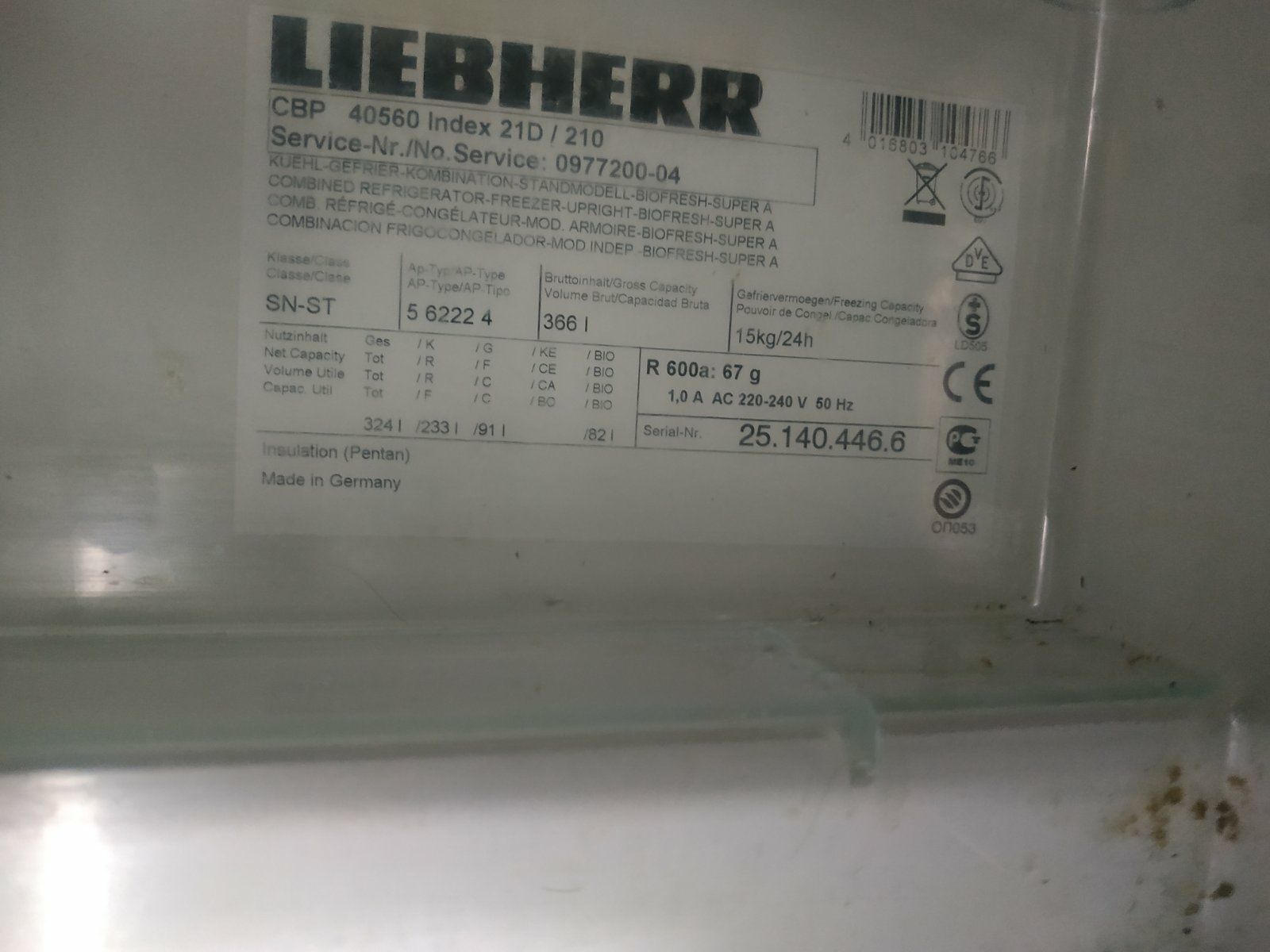 Liebherr CBP 40560 Premium BioFresh