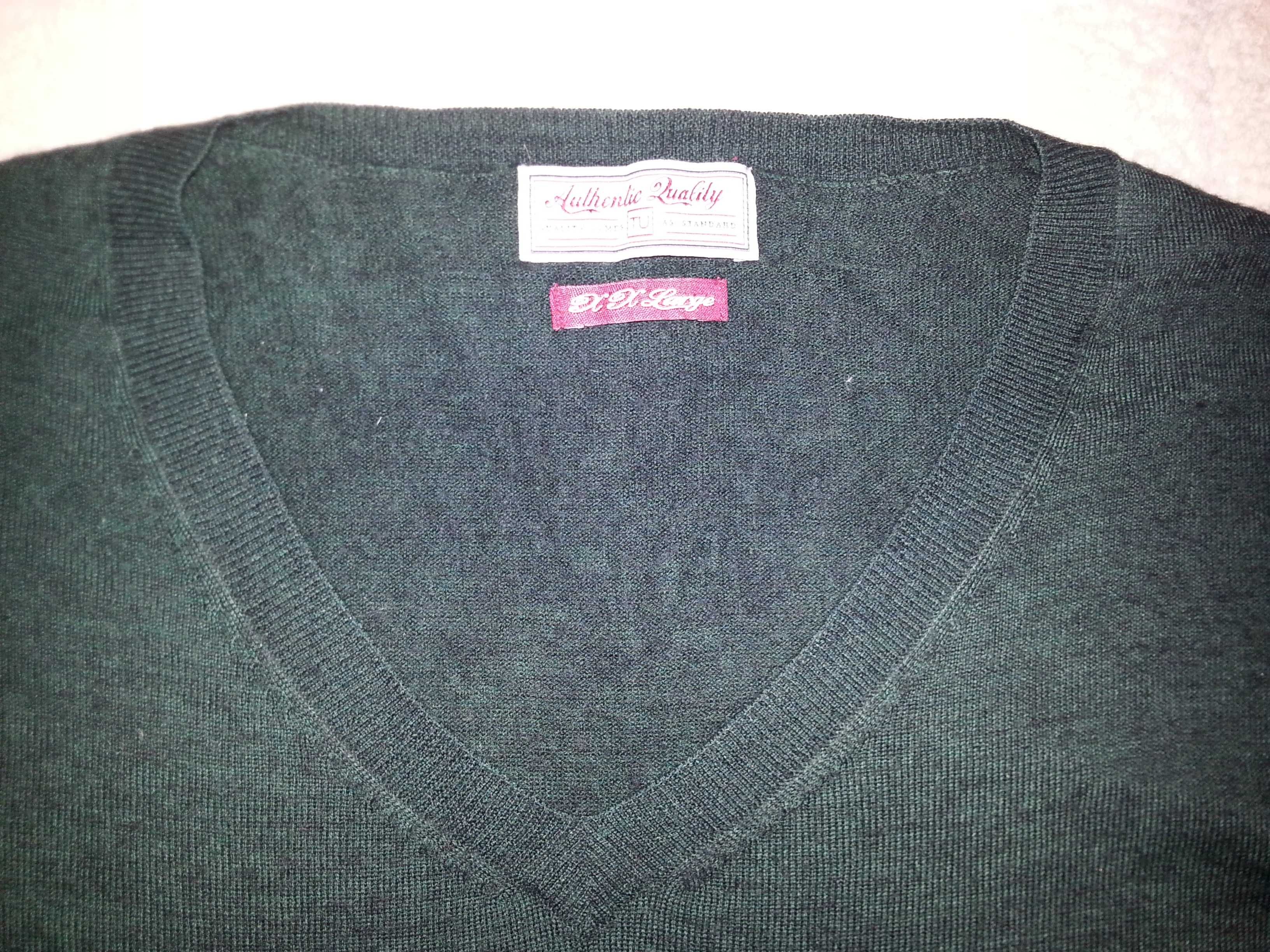 Nowy męski wełniany klasyczny pulower/sweter 2XL
