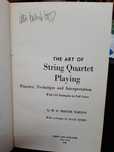Mary D. Herter Norton – The Art of String Quartet Playing
