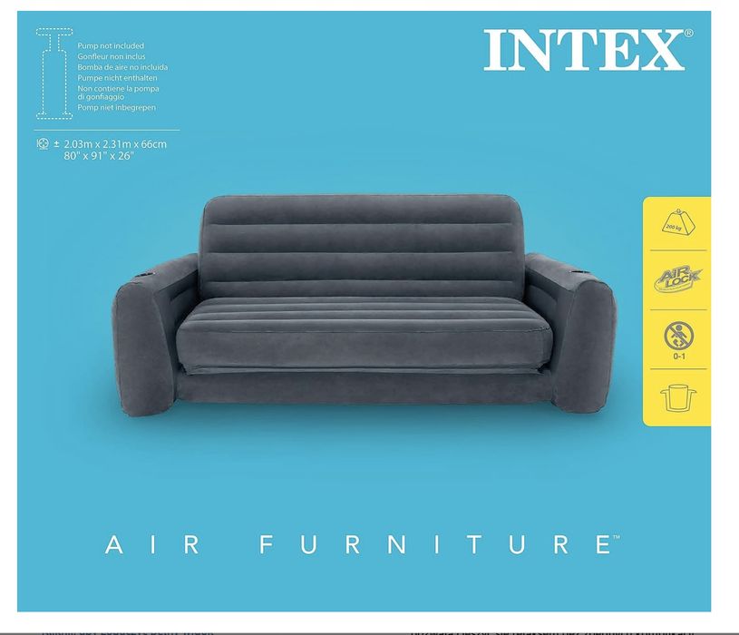 Materac Dmuchany Dwuosobowy Sofa Intex 203x231x66 Intex 66552 MODEL