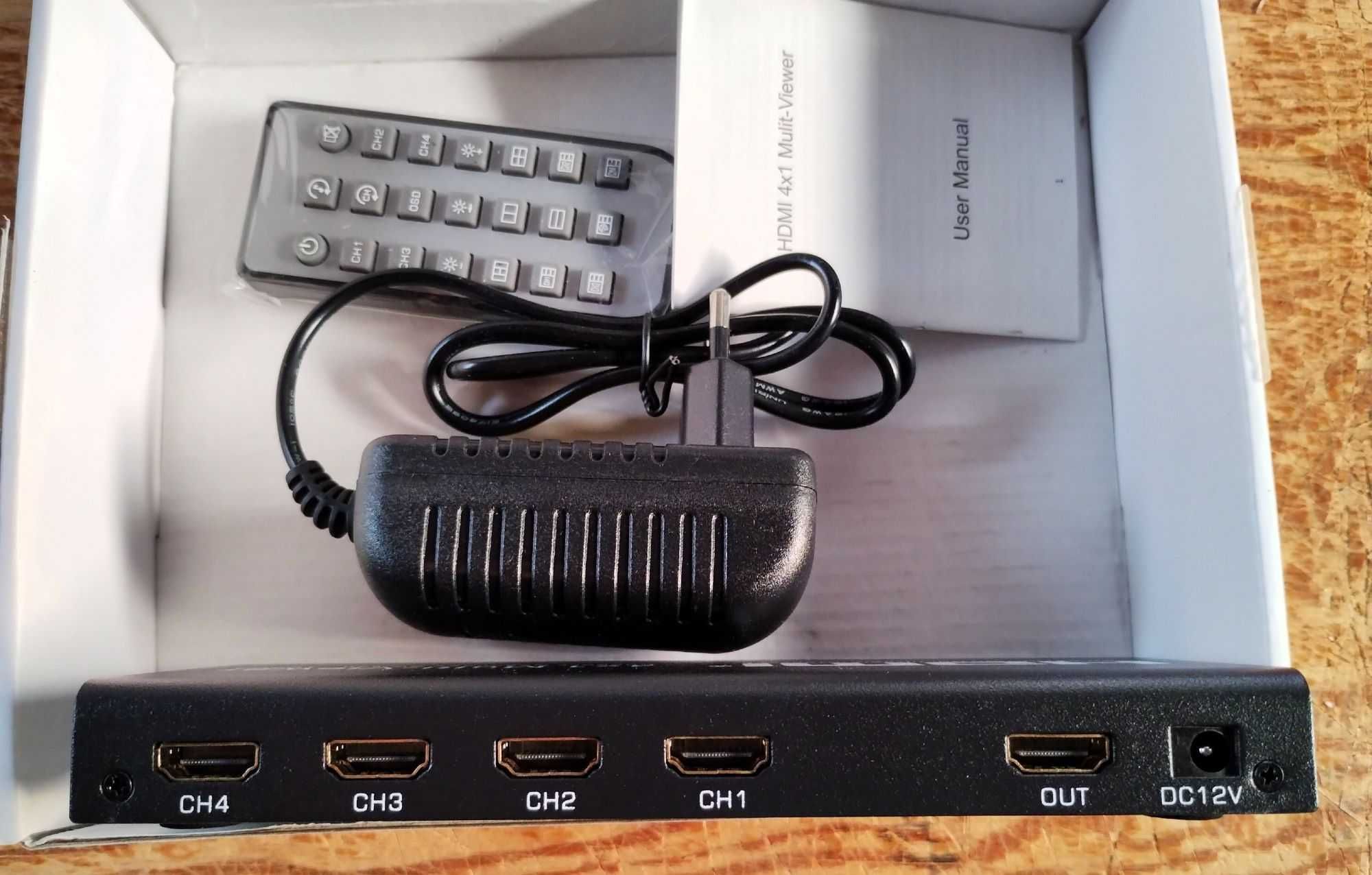 Hdmi 4X1 Multi-Viewer Switch Rozgałęźnik Jeden Ekran Z 4 Kamer