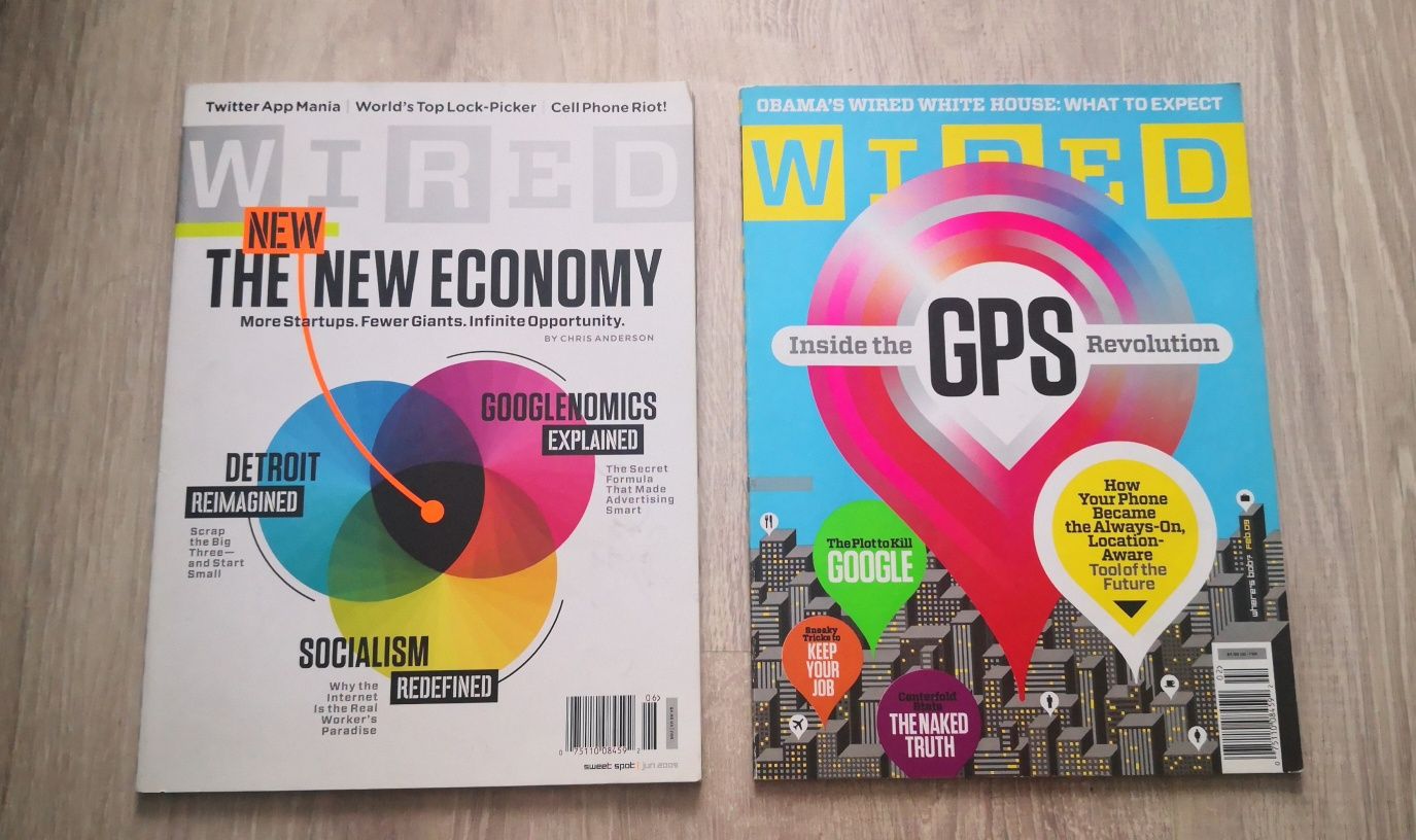 2 Magazyny Wired z 2009 Inside the GPS Revolution i The New Economy