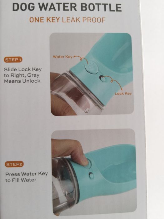 Butelka duża miska na wode przenośna turystyczna poidło dla psa kota 5