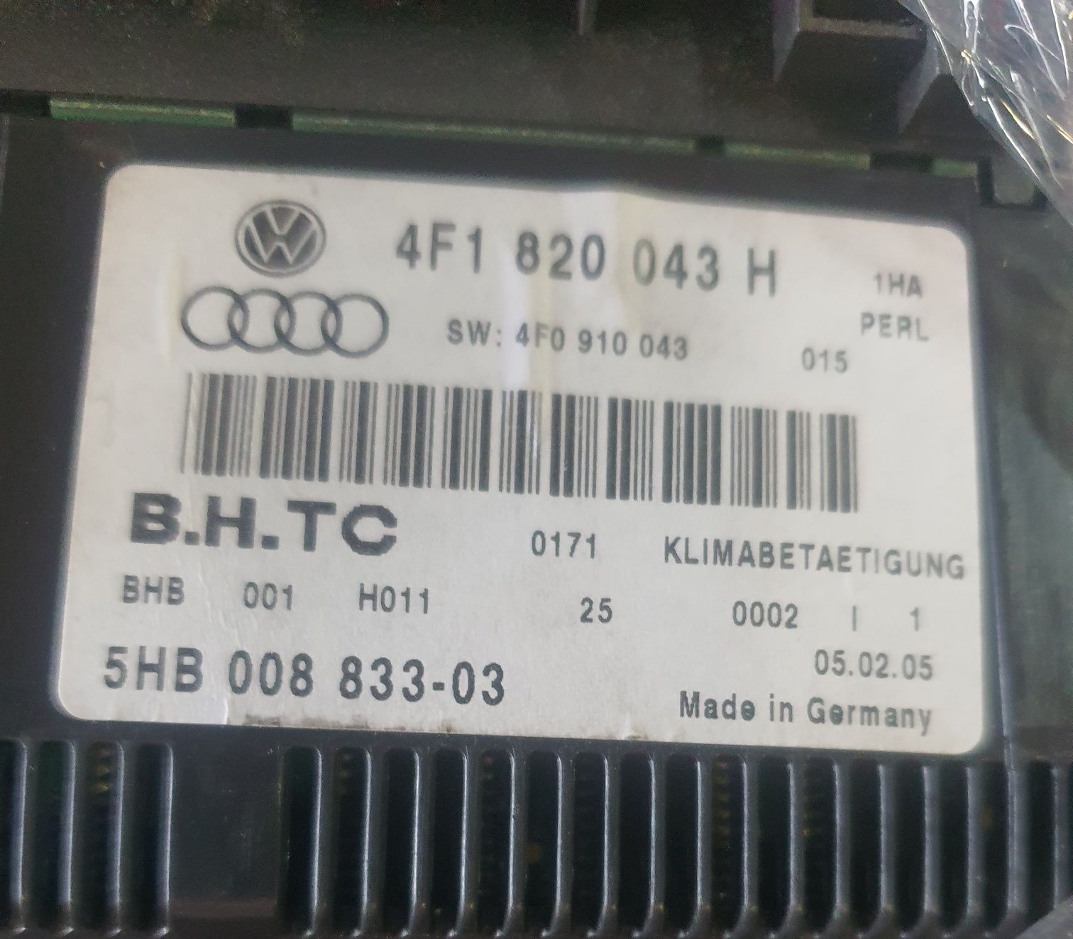 Panel klimatyzacji klimatronik Audi A6 C6 2004-