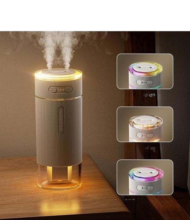 Mini nawilżacz powietrza z oświetleniem i trybem samochodowym Przenośn