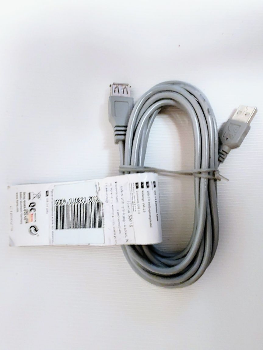 Кабель -удлинитель USB 2.0,Type A plug -A socket,3 m