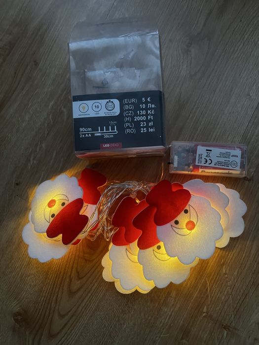 Łańcuch Led-Mikołaje