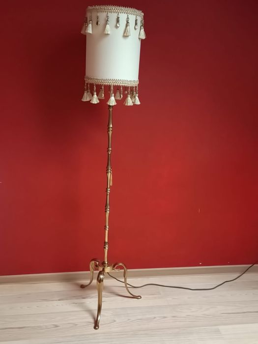 Lampa stojąca złota