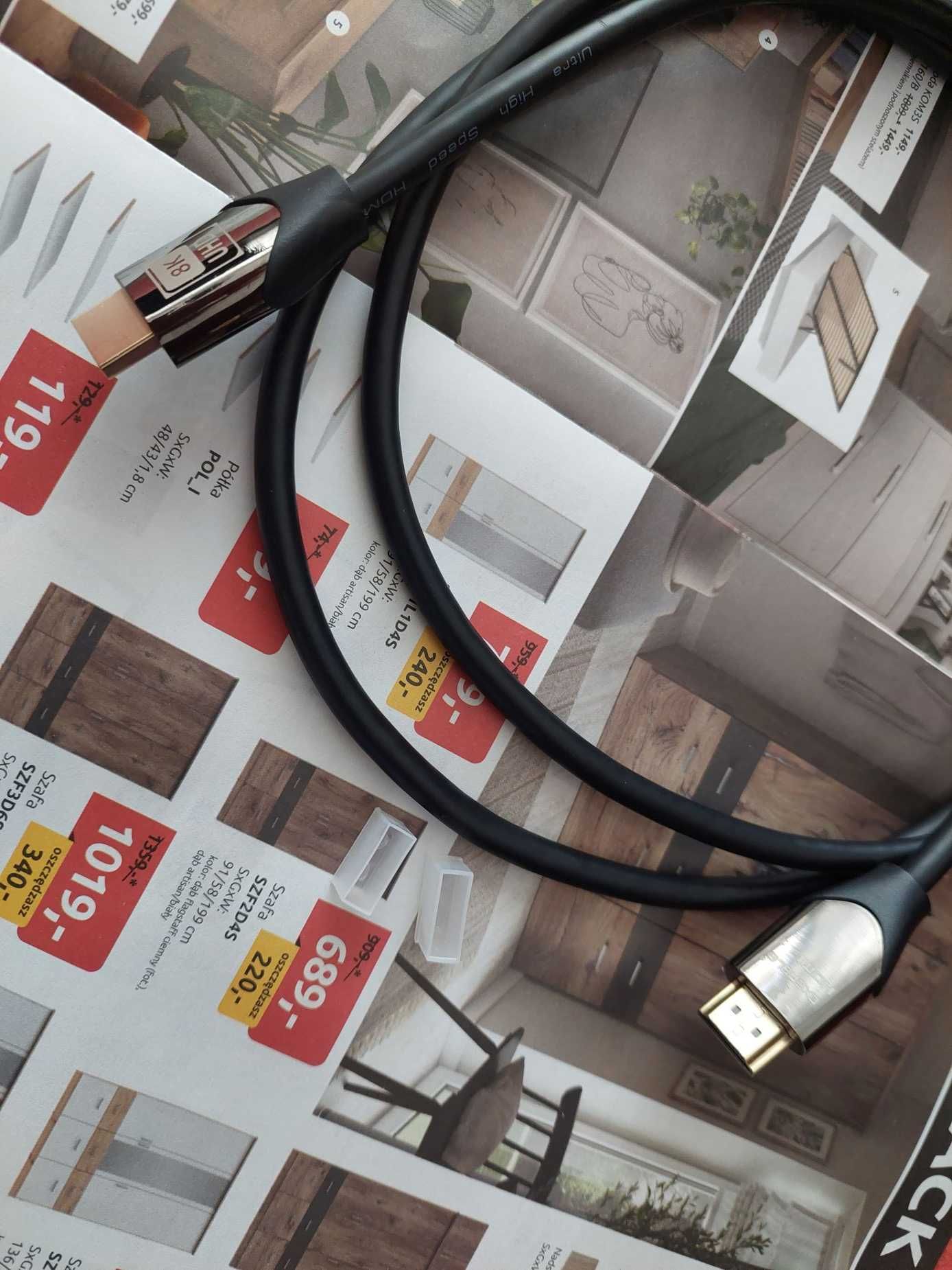 Kabel HDMI 8k wer 2.1 // pozłacany// 1,5m CX-HL701