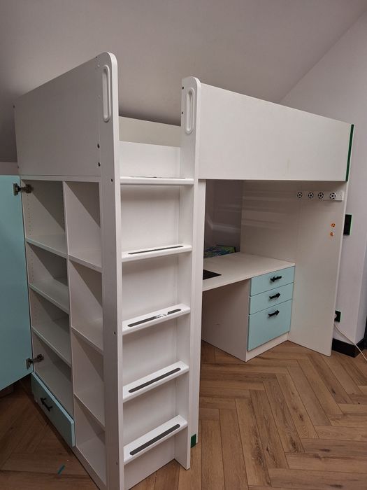 Sz-n dostawa gratis ŁÓŻKO piętrowe antresola szafa biurko Ikea Smastad