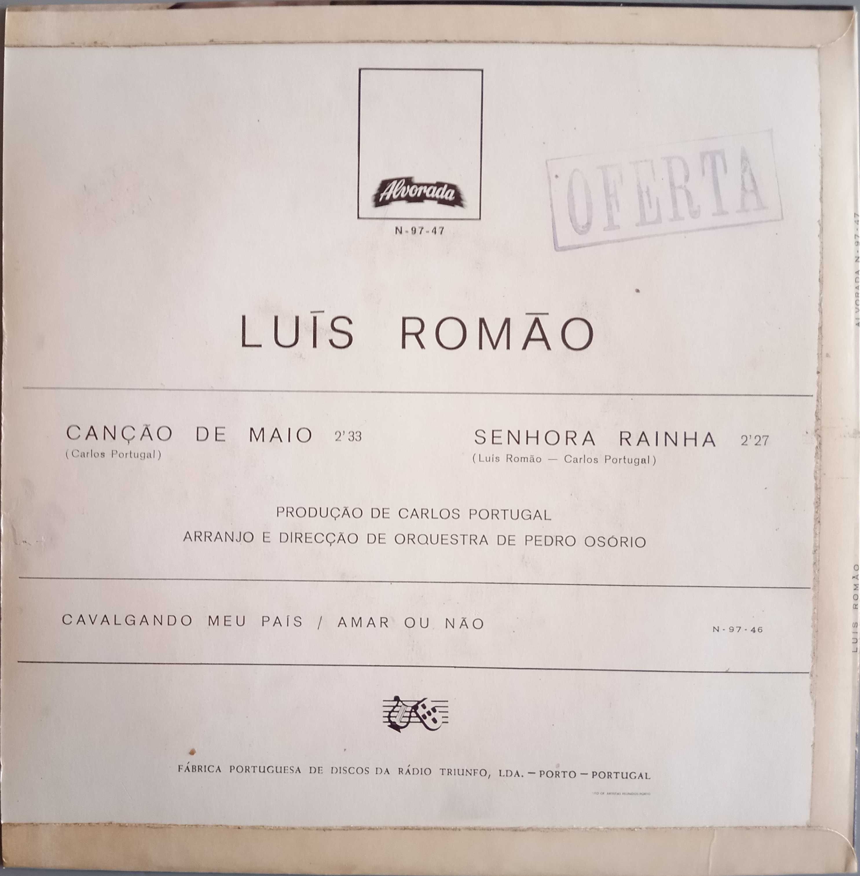 Luís Romão	- - - - -	Canção de Maio	- - - - -	Single